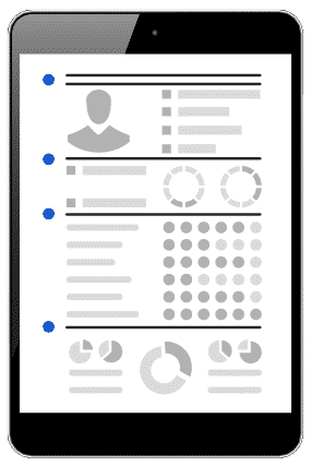 Candidate CV on Tablet
