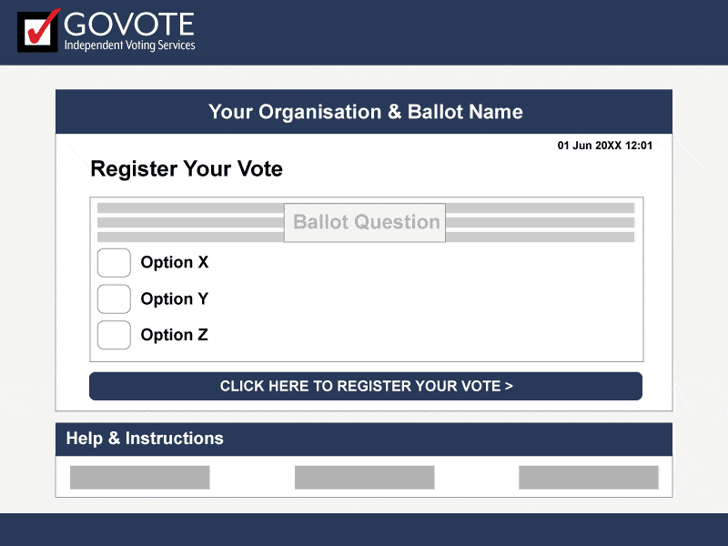 online voting vote page screenshot